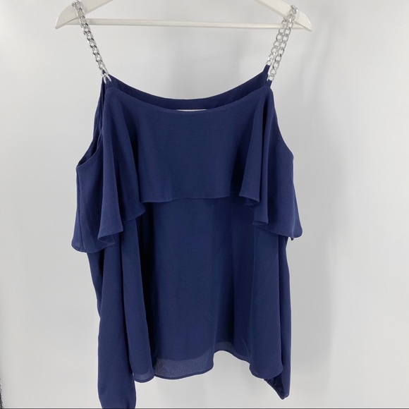 Michael Kors dark blue tank top with chain straps